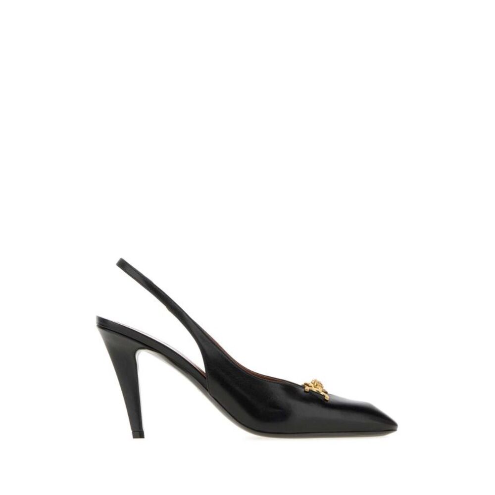 Versace Women Black Leather Pumps